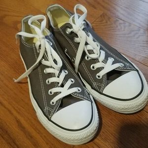 Dark grey Converse All Star low tops size 8